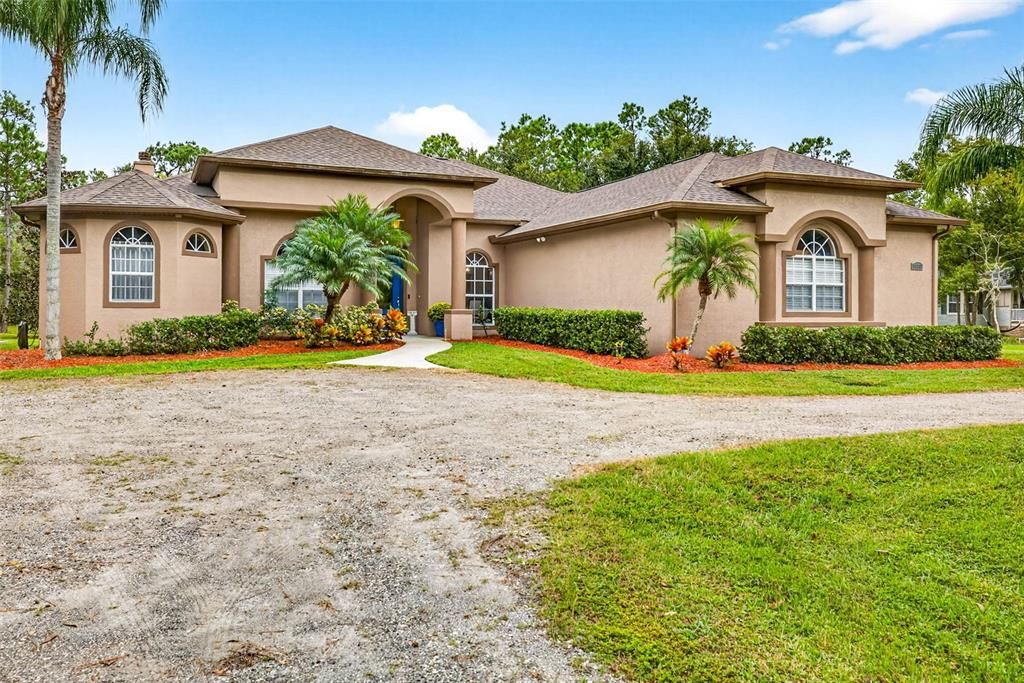 Attached, Backyard, Exterior, Facade, Mediterranean