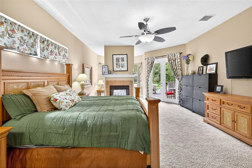 Bedroom, Fireplace, Interior