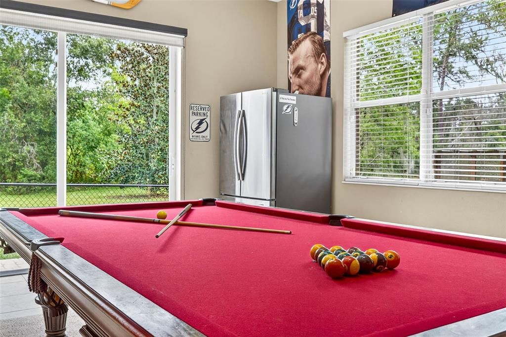 Billiard Table, Game Room, Interior