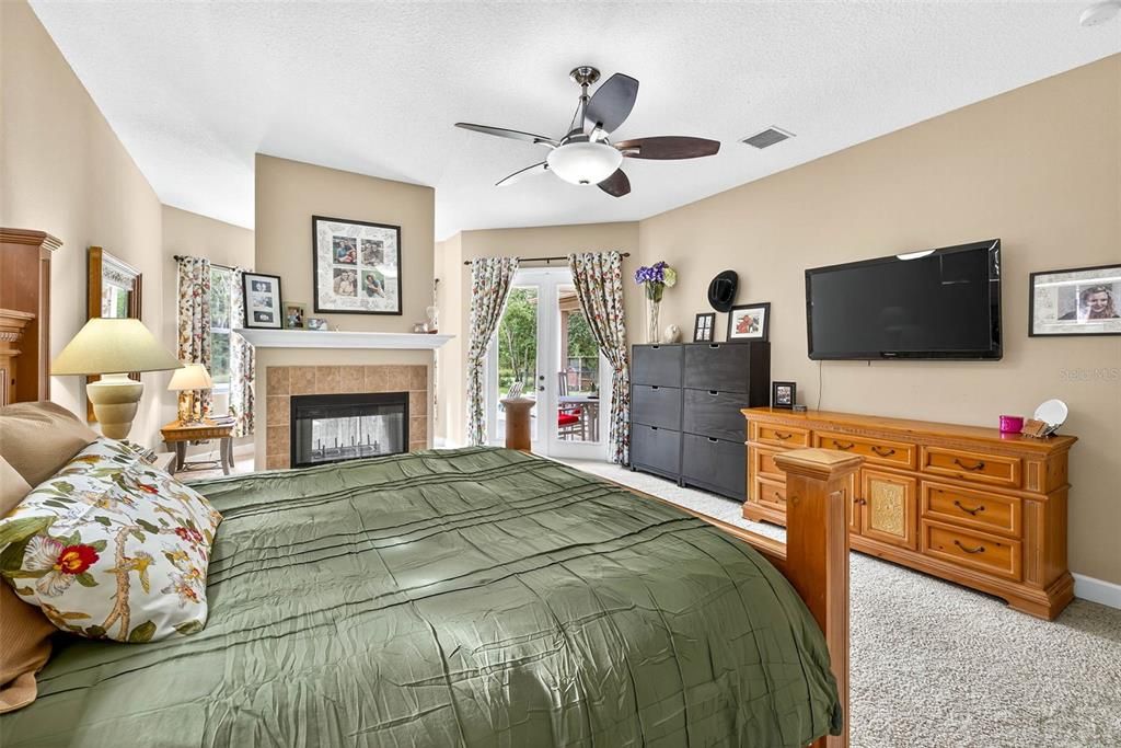 Bedroom, Fireplace, Interior