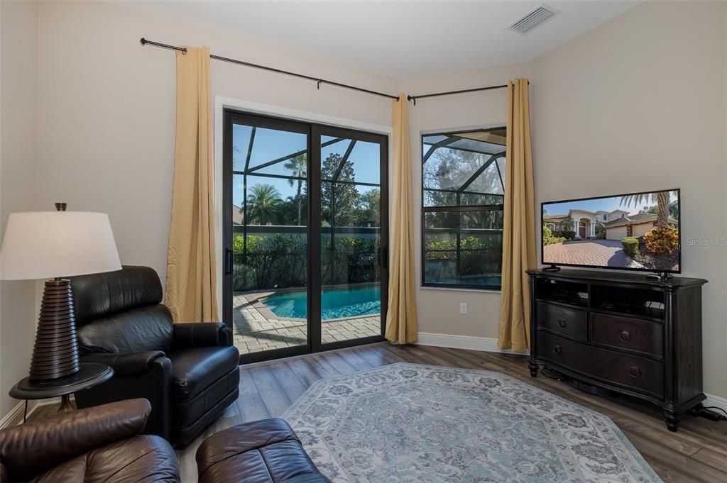 Interior, Sun Room, Wood Texture Flooring