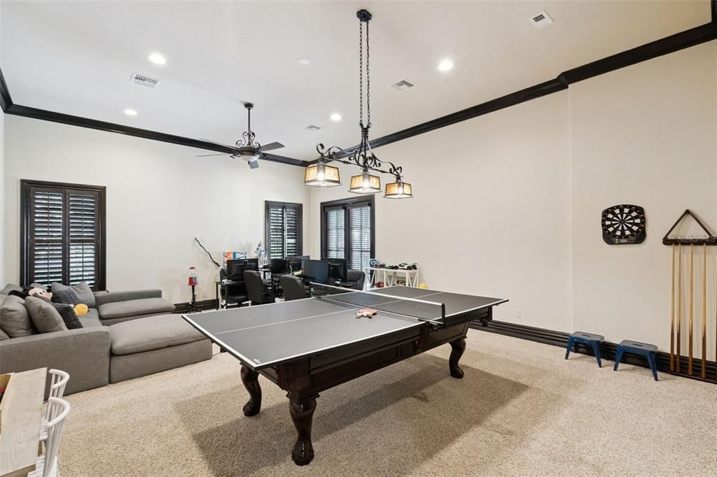 Game Room, Interior, Living room, Pendant Lights, Recessed Lighting