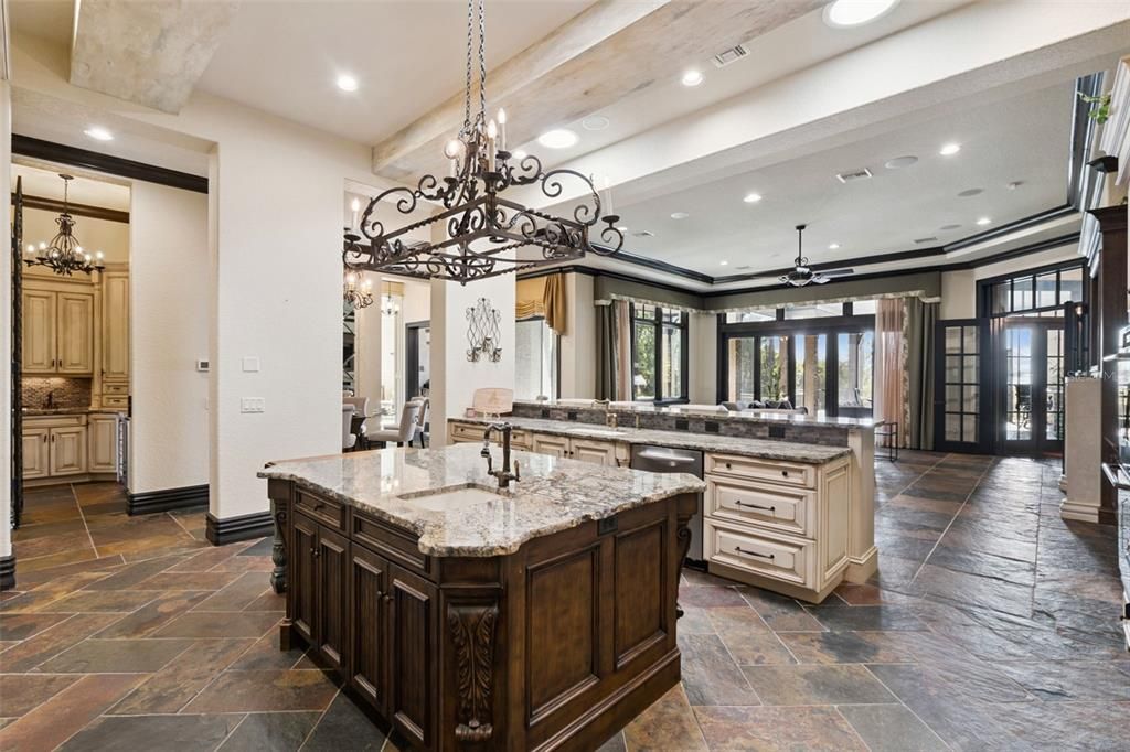 Chandelier, Interior, Kitchen, Pendant Lights, Recessed Lighting