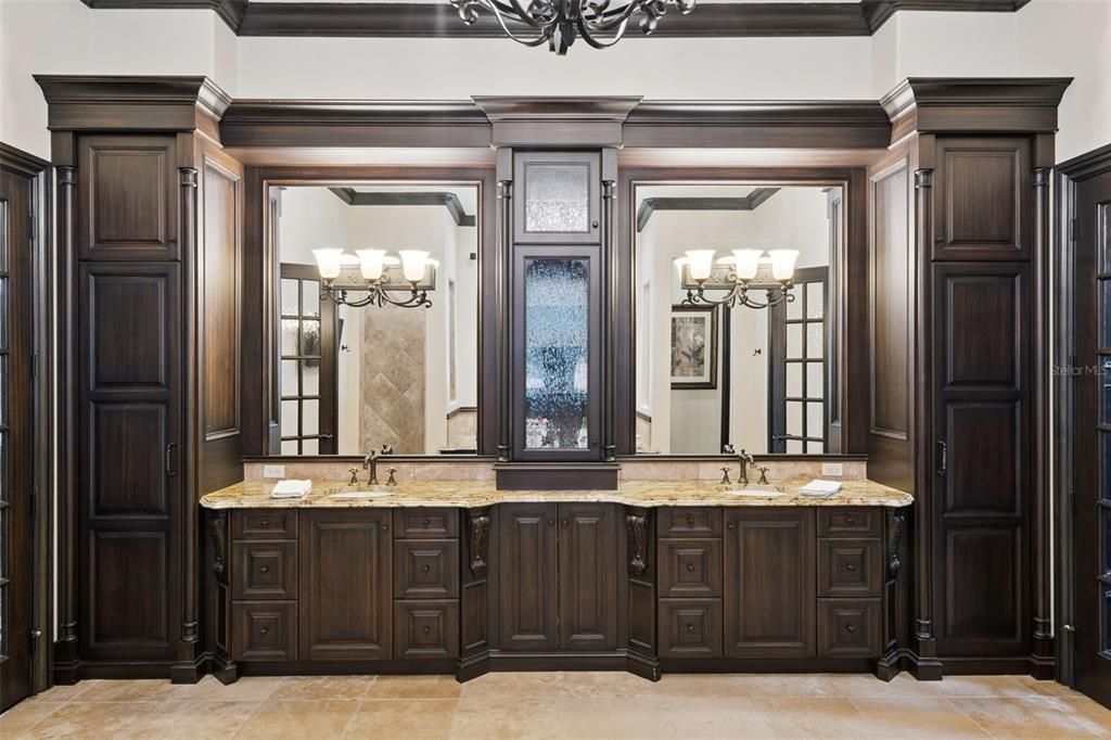Bathroom, Chandelier, Dual Sink Vanities, Interior