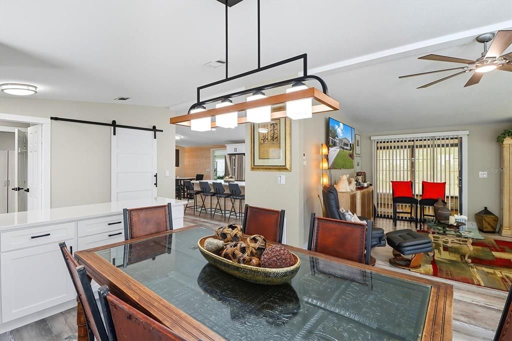 Dining room, Interior, Wood Texture Flooring