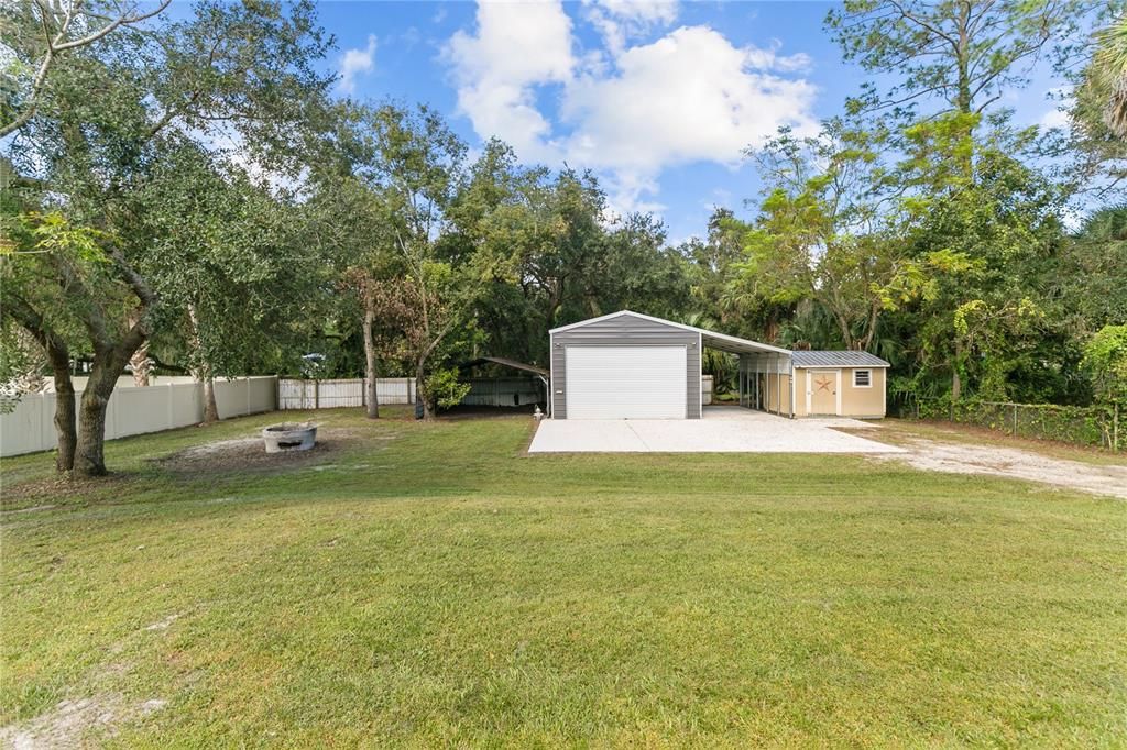 Backyard, Detached Garage, Exterior