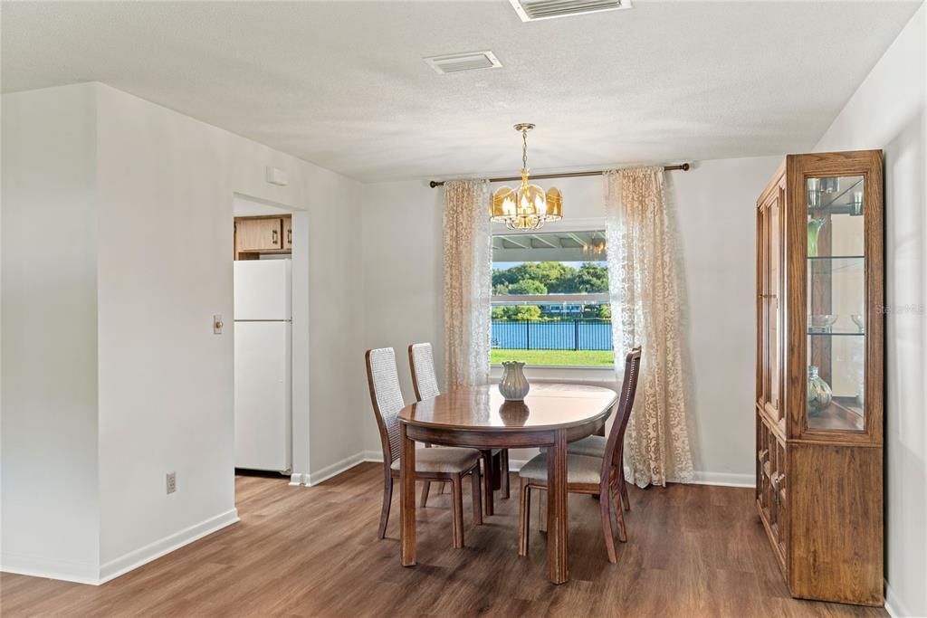 Dining room, Interior, Wood Texture Flooring