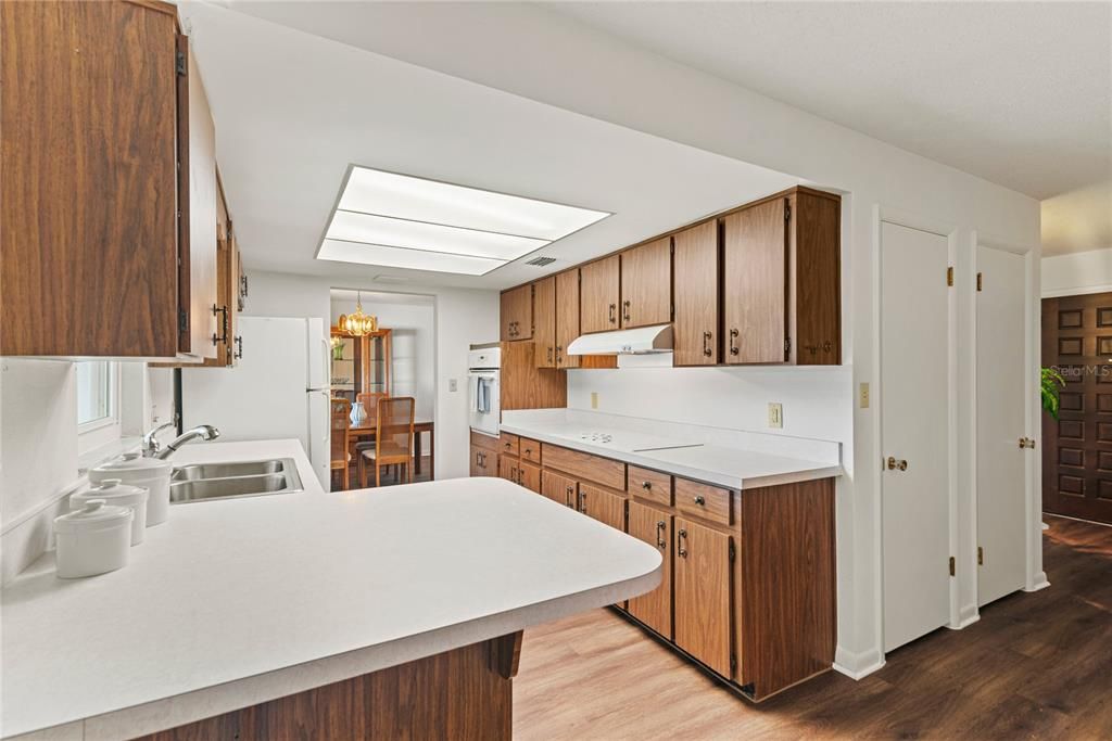 Interior, Kitchen, Wood Texture Flooring