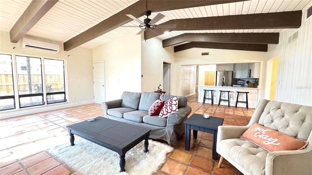 Interior, Kitchen, Living room, Wooden Beams