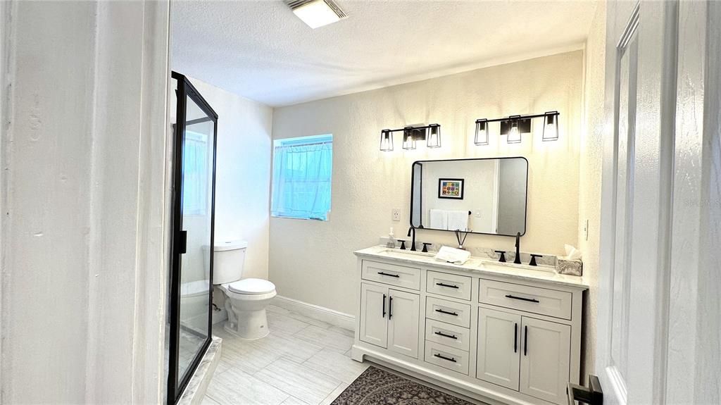 Bathroom, Dual Sink Vanities, Interior, Wood Texture Flooring