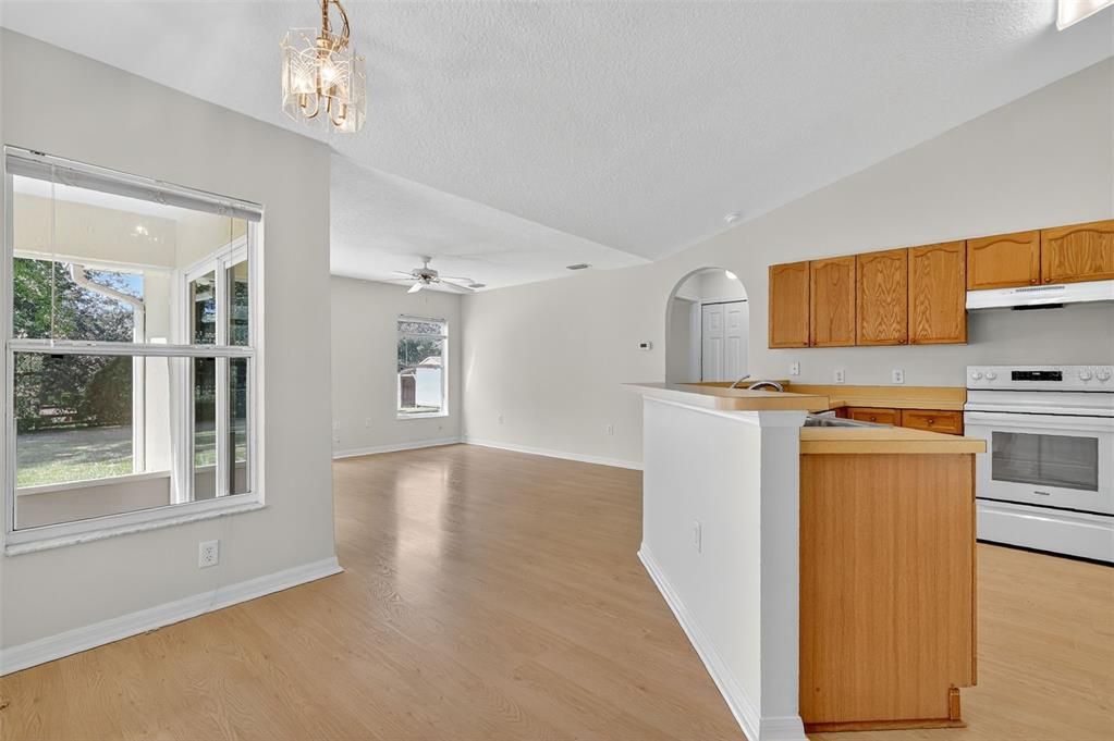 Interior, Kitchen, Wood Texture Flooring
