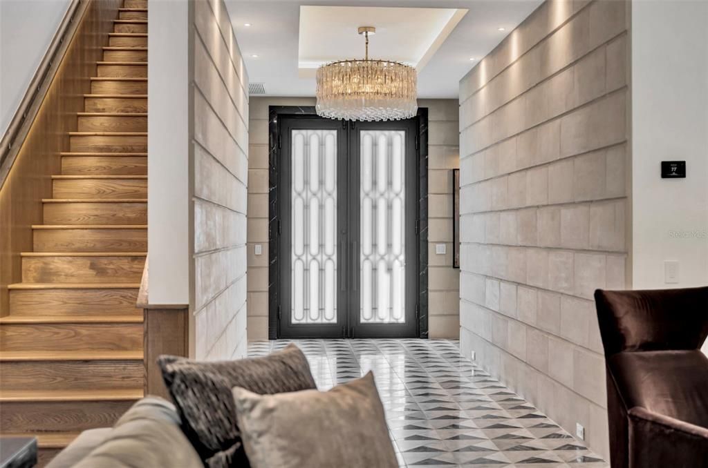 Chandelier, Interior, Recessed Lighting