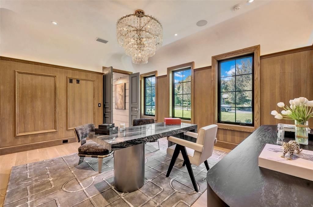 Chandelier, Interior, Recessed Lighting, Wood Texture Flooring