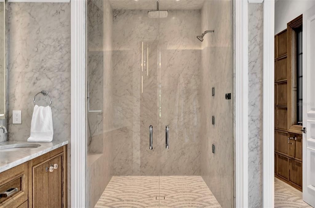 Bathroom, Interior, Marble Walls