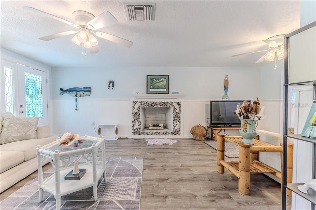 Fireplace, Interior, Living room, Wood Texture Flooring