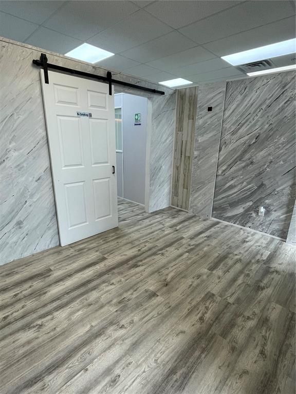 Empty room, Interior, Marble Walls, Wood Texture Flooring