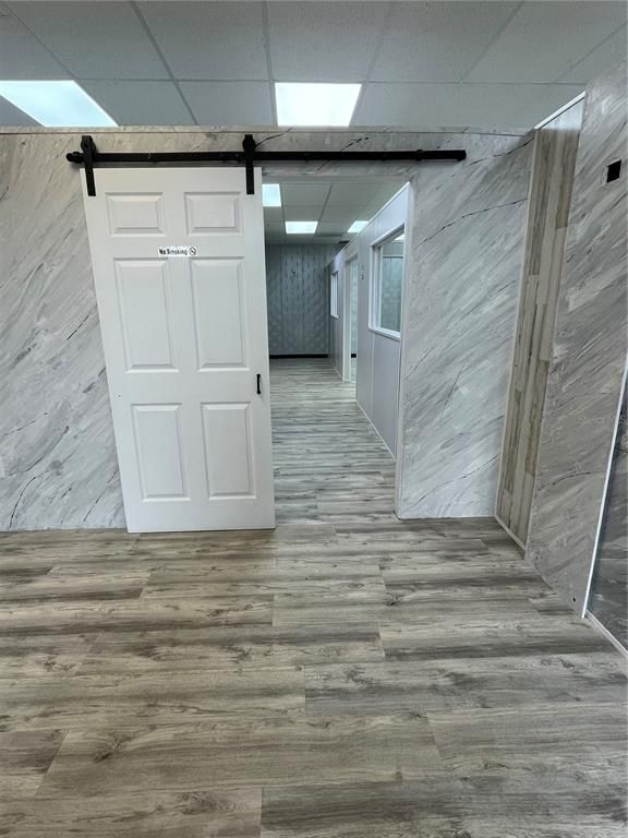 Interior, Marble Walls, Wood Texture Flooring