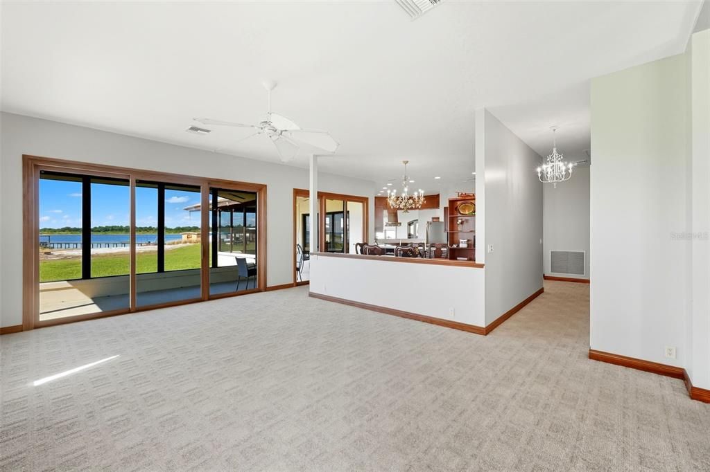 Chandelier, Dining room, Empty room, Interior, Kitchen, Pendant Lights, Water
