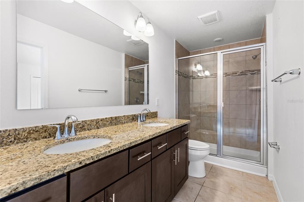 Bathroom, Dual Sink Vanities, Glass Shower, Interior