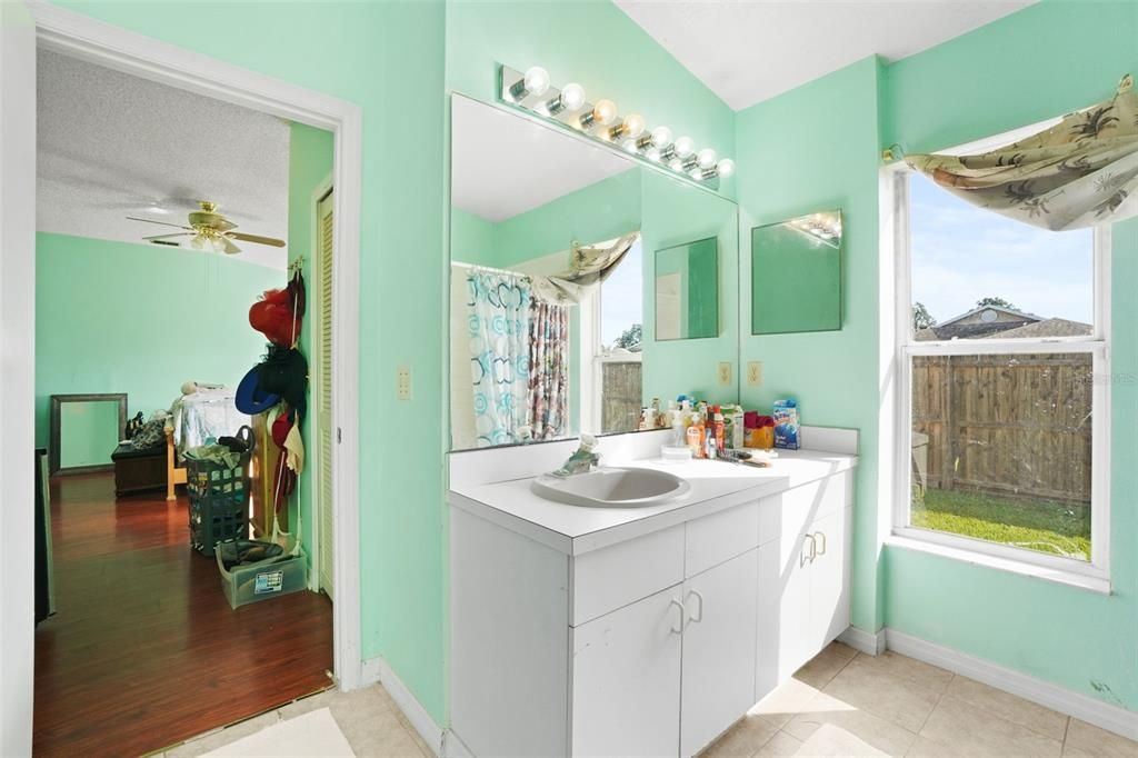 Bathroom, Dual Sink Vanities, Interior, Wood Texture Flooring