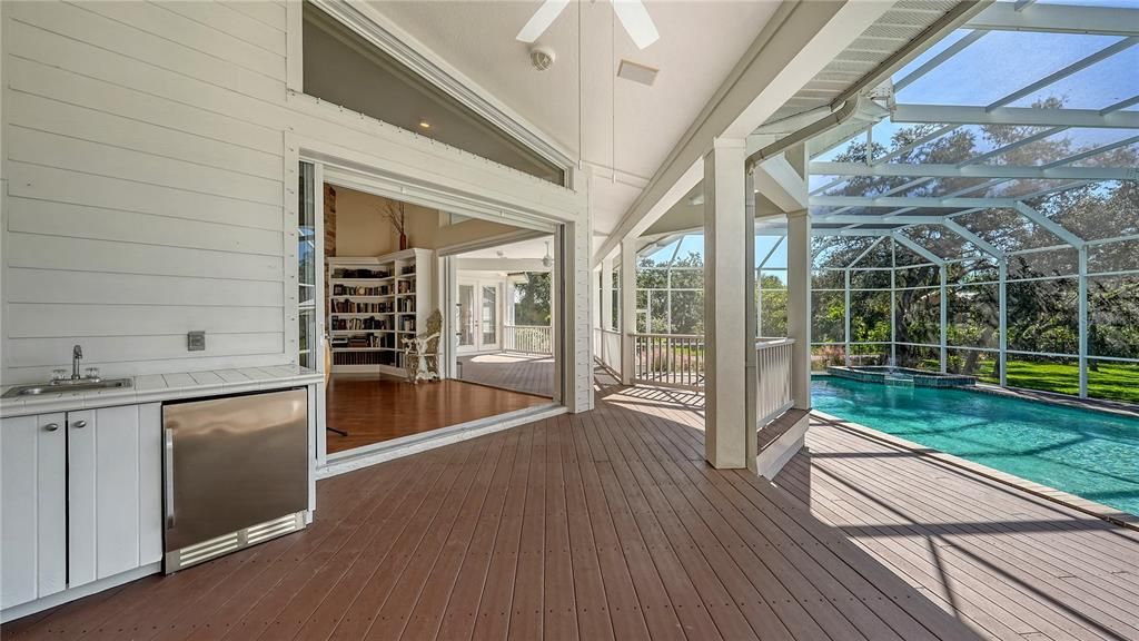 Glass Ceilings, Interior, Pool, Sun Room, Wood Texture Flooring