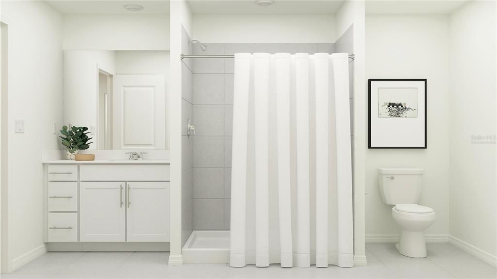 Bathroom, Interior, Recessed Lighting