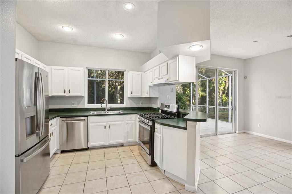Interior, Kitchen, Recessed Lighting, Stainless Steel Appliances
