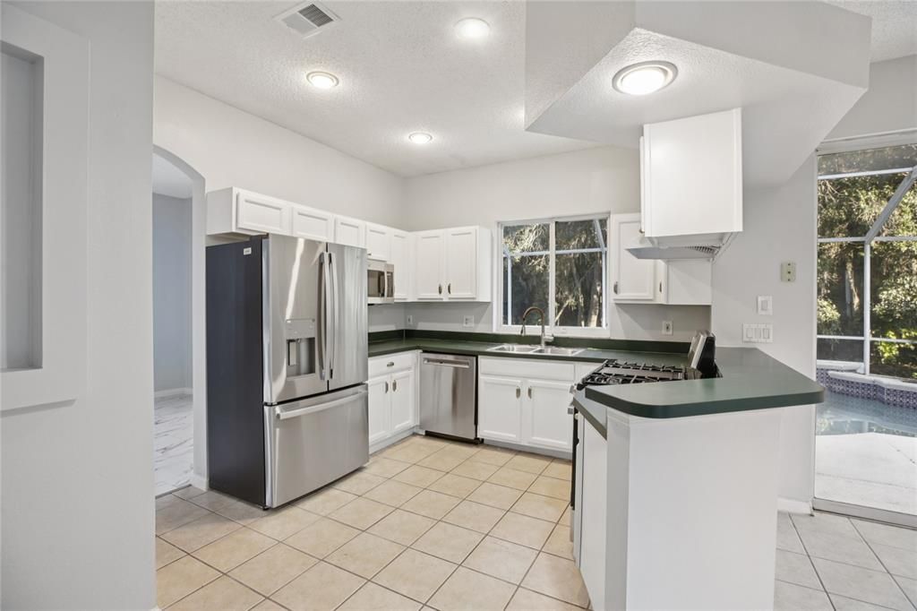 Interior, Kitchen, Recessed Lighting, Stainless Steel Appliances