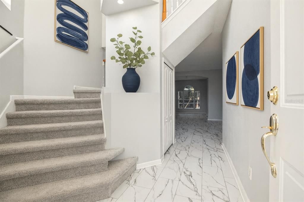 Interior, Marble, Recessed Lighting