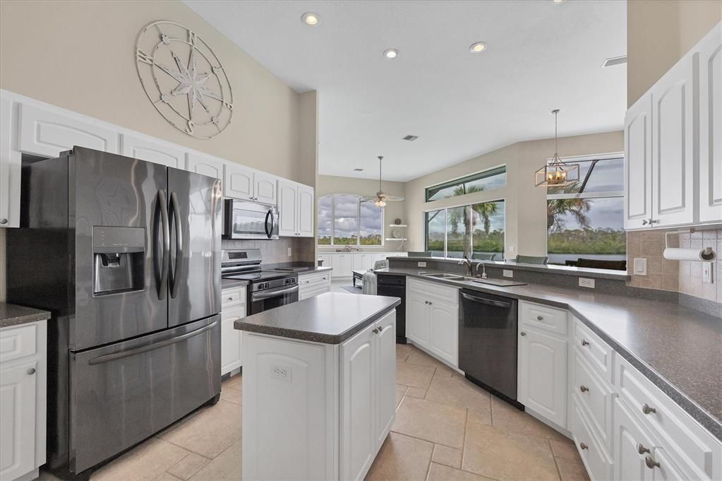 Interior, Kitchen, Pendant Lights, Recessed Lighting, Stainless Steel Appliances