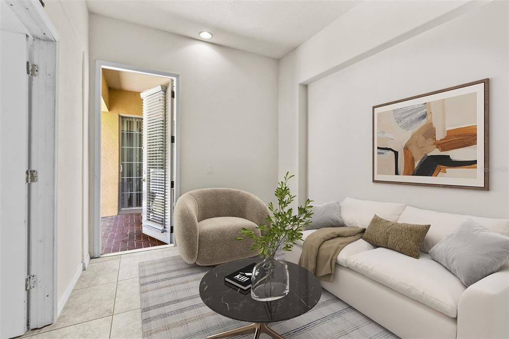 Interior, Living room, Recessed Lighting