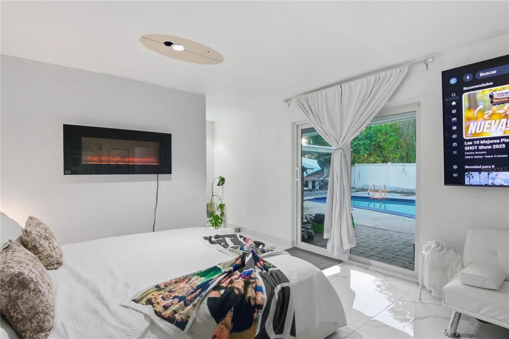 Bedroom, Fireplace, Interior