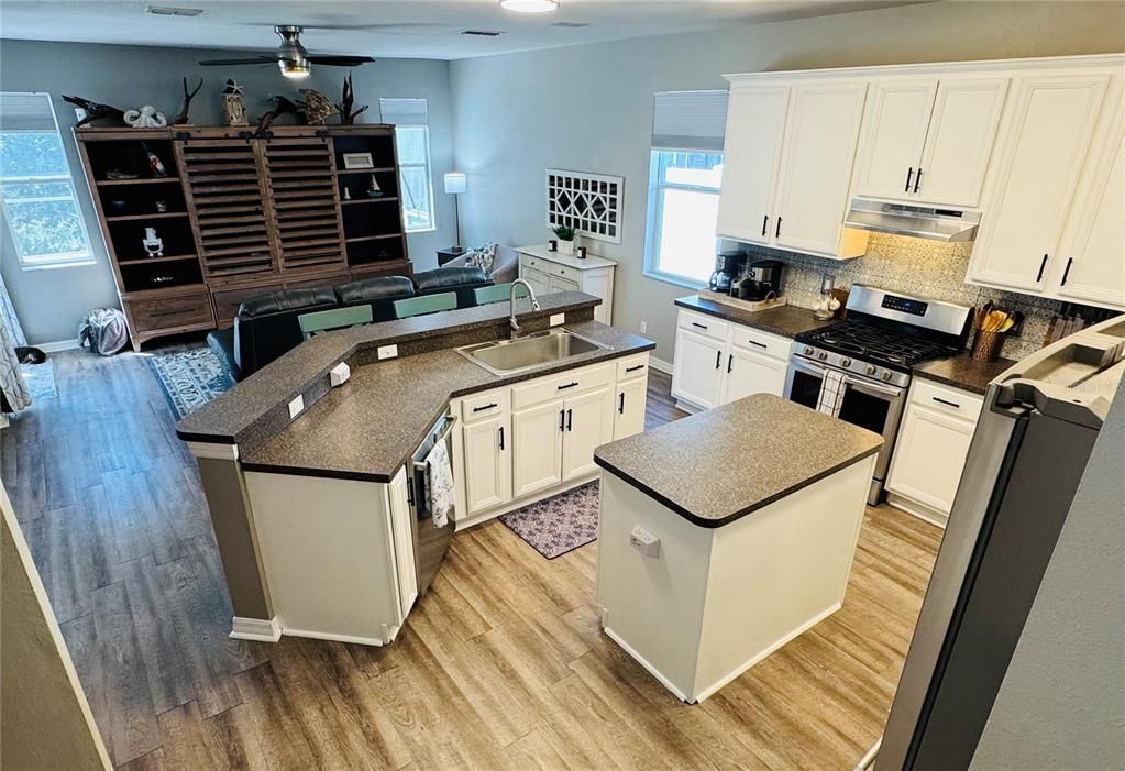 Interior, Kitchen, Wood Texture Flooring