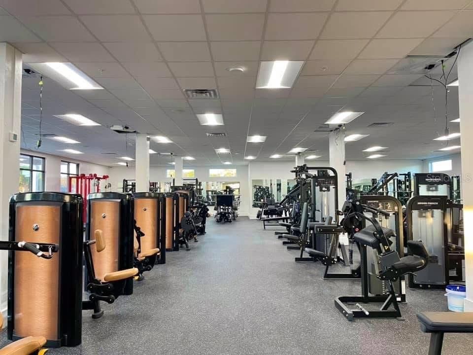 Fitness Equipment, Gym, Interior, Recessed Lighting