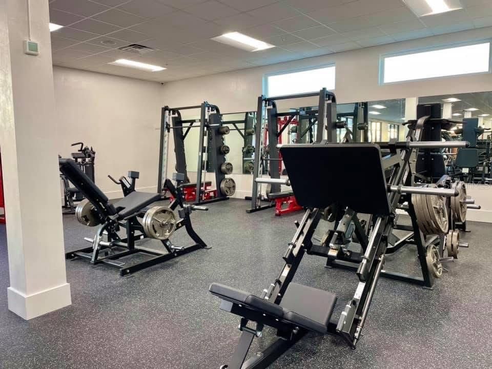 Fitness Equipment, Gym, Interior, Recessed Lighting