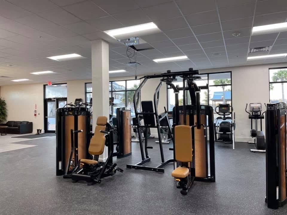 Fitness Equipment, Gym, Interior, Recessed Lighting