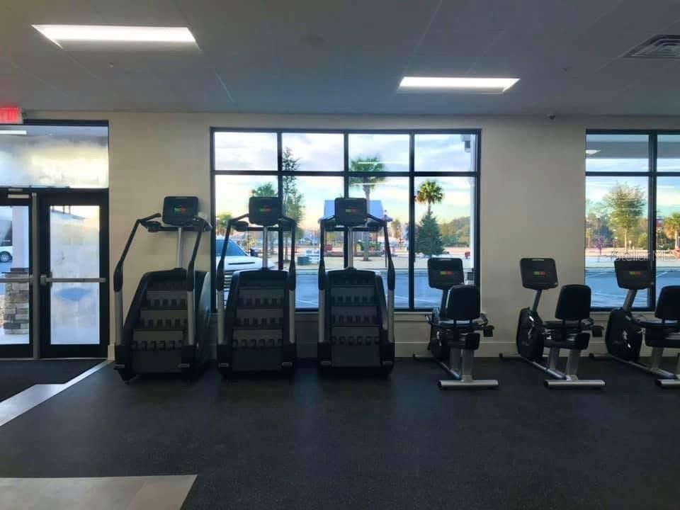 Fitness Equipment, Gym, Interior, Recessed Lighting