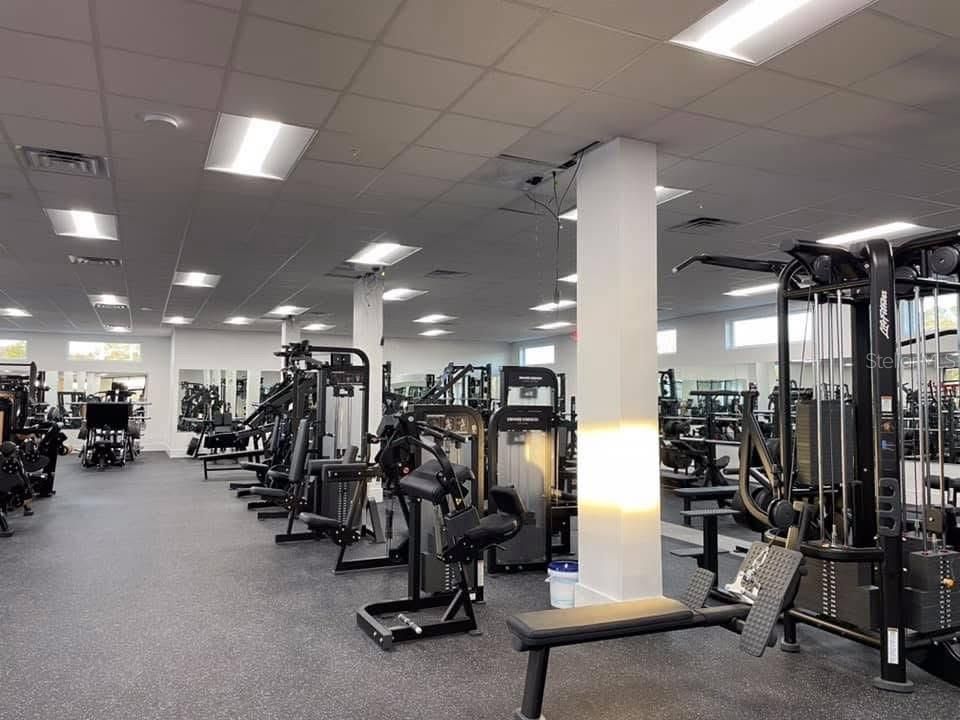 Fitness Equipment, Gym, Interior, Recessed Lighting