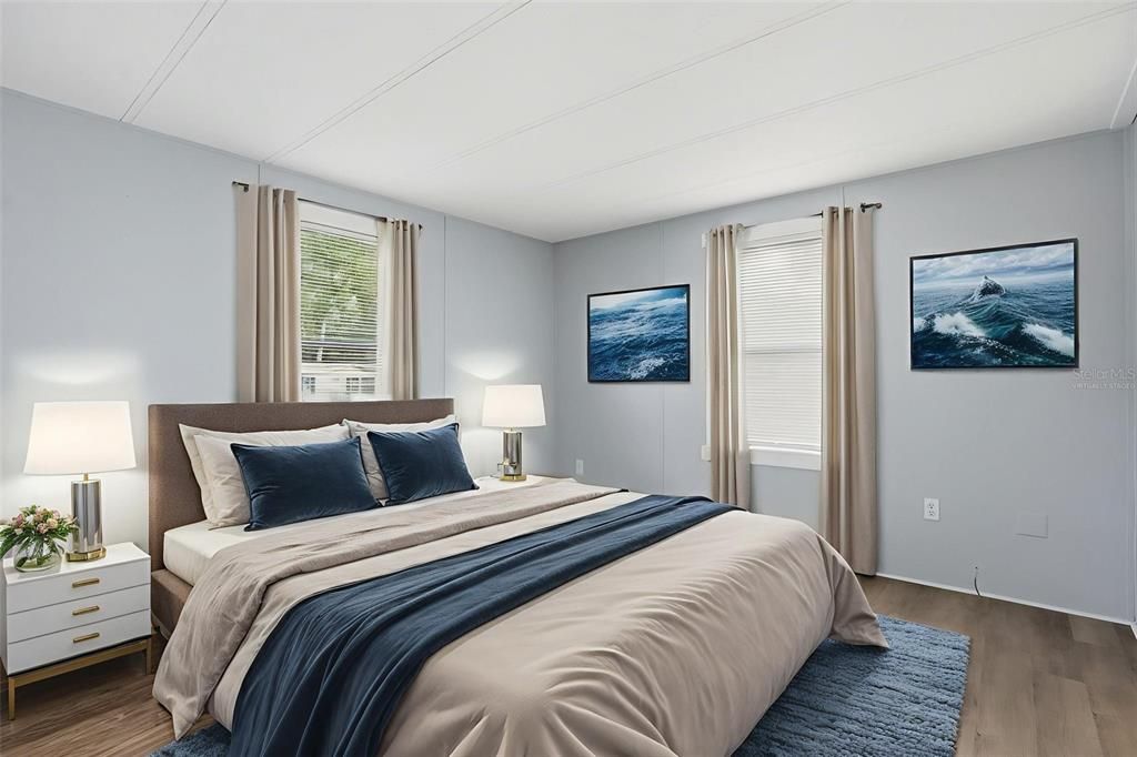 Bedroom, Interior, Wood Texture Flooring