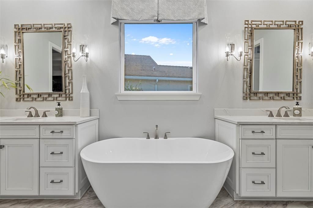 Bathroom, Dual Sink Vanities, Free Standing Baths, Interior