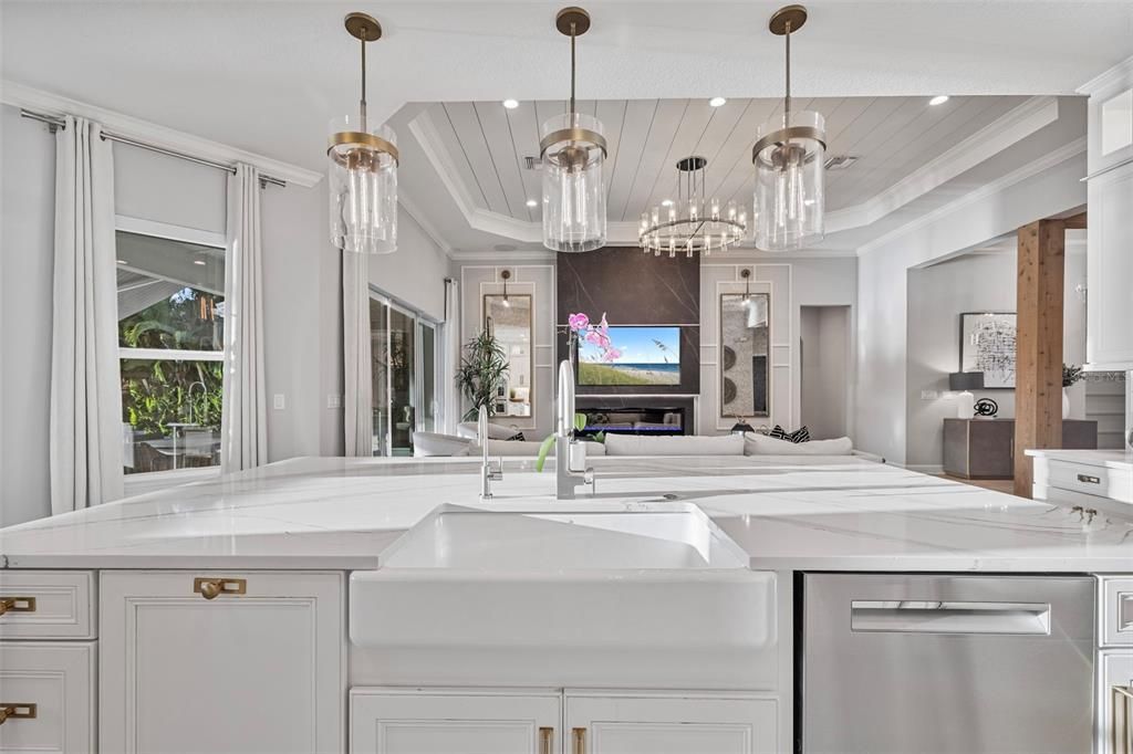 Interior, Kitchen, Pendant Lights, Recessed Lighting, Stainless Steel Appliances