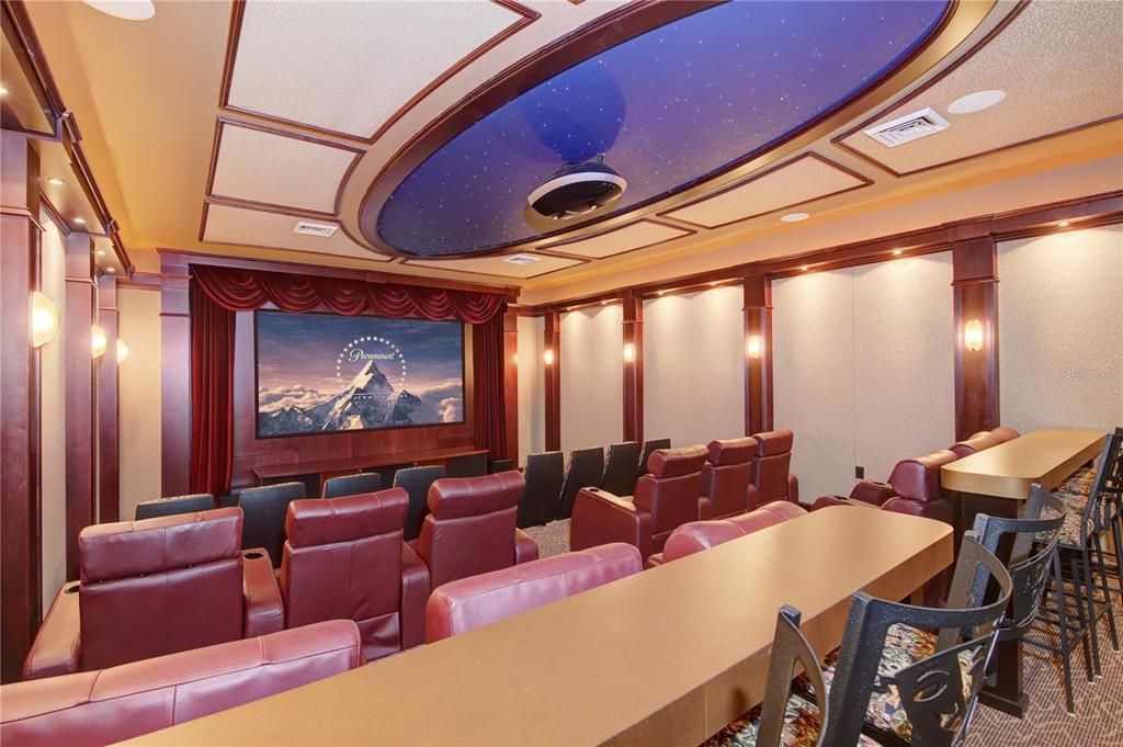 Home Theatre Room, Interior, Projection Screen, Recessed Lighting, Theatre Room