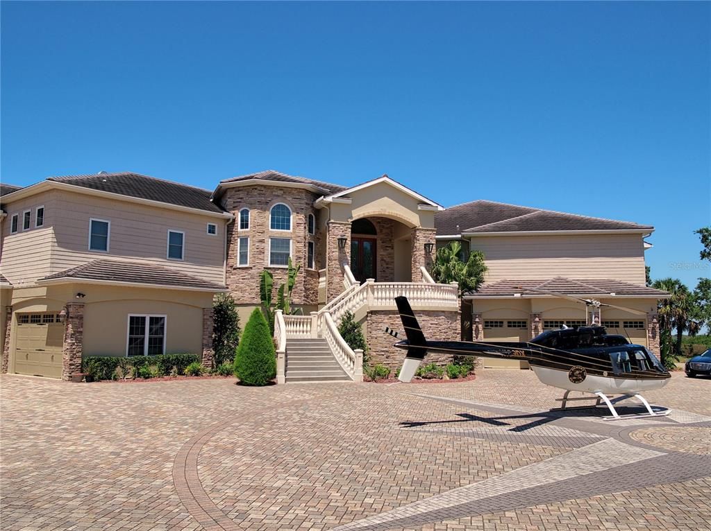 Attached, Exterior, Facade, Brick Facade, Mediterranean