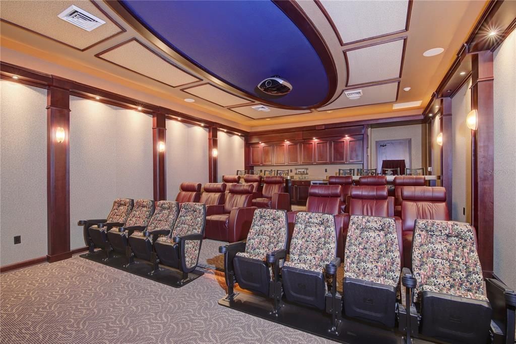 Home Theatre Room, Interior, Projection Screen, Recessed Lighting, Theatre Room