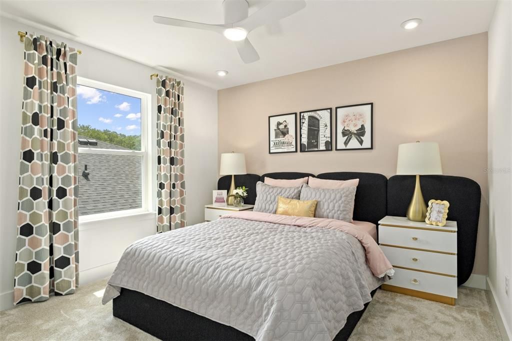 Bedroom, Interior, Recessed Lighting