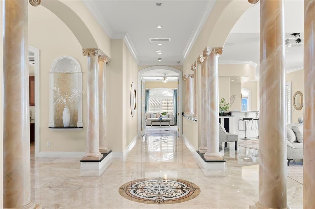 Interior, Marble, Recessed Lighting