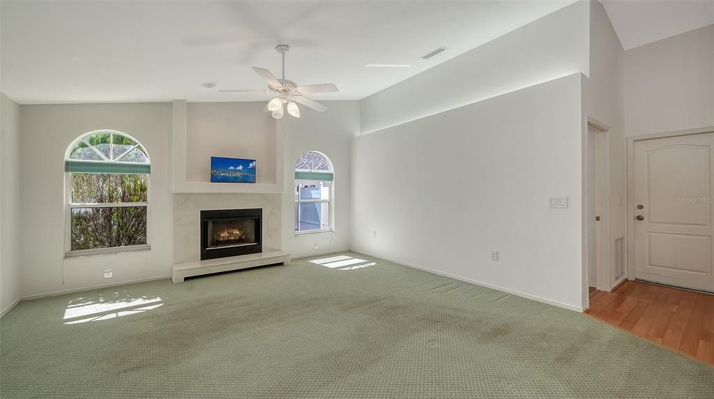Empty room, Fireplace, Interior