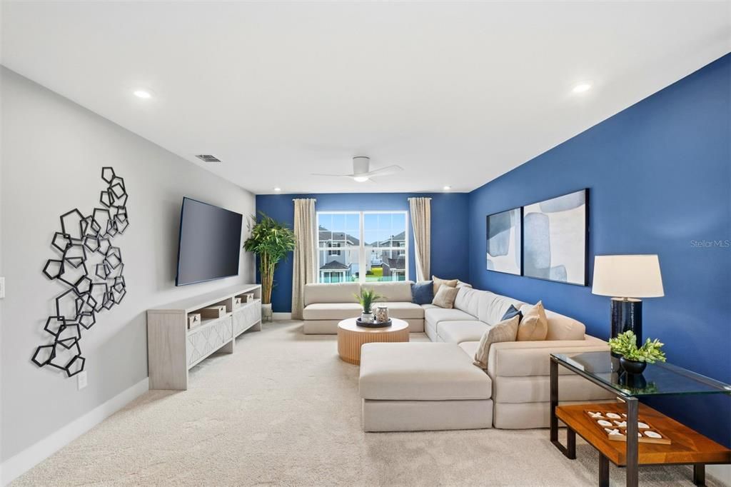 Interior, Living room, Recessed Lighting