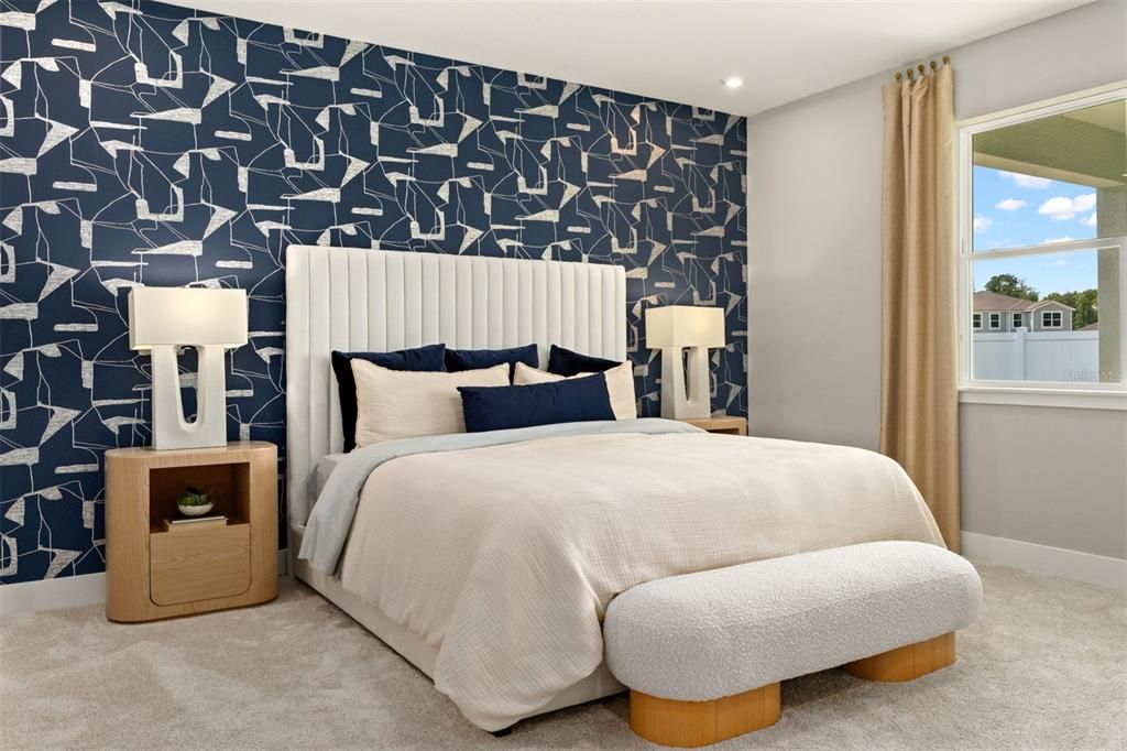 Bedroom, Interior, Recessed Lighting