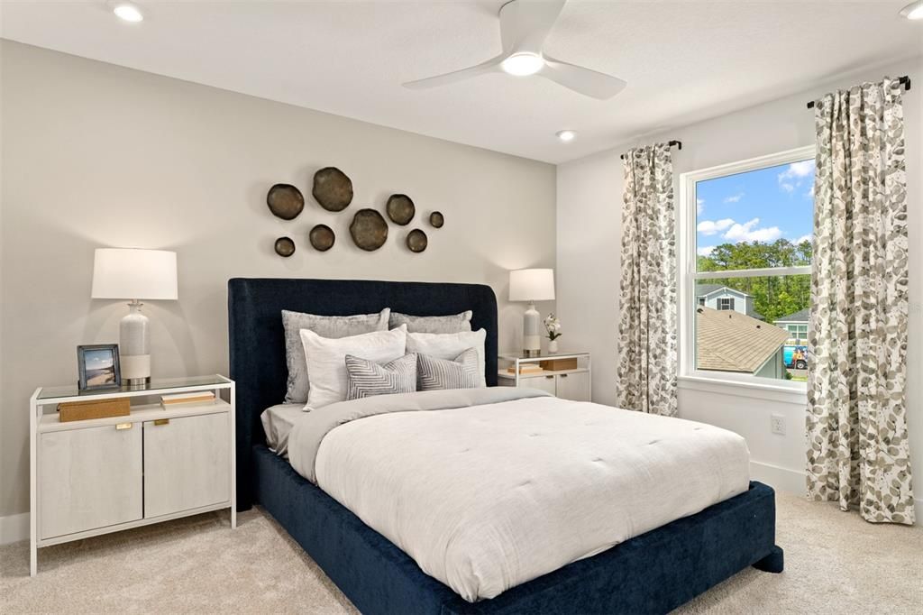 Bedroom, Interior, Recessed Lighting